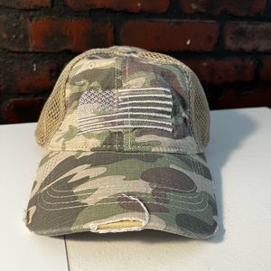 Green Camo Flag Hat